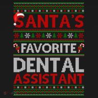 Ugly Xmas SantaS Favorite Dental Assistant Christmas Cool Gift Women's Hoodie thumb 2