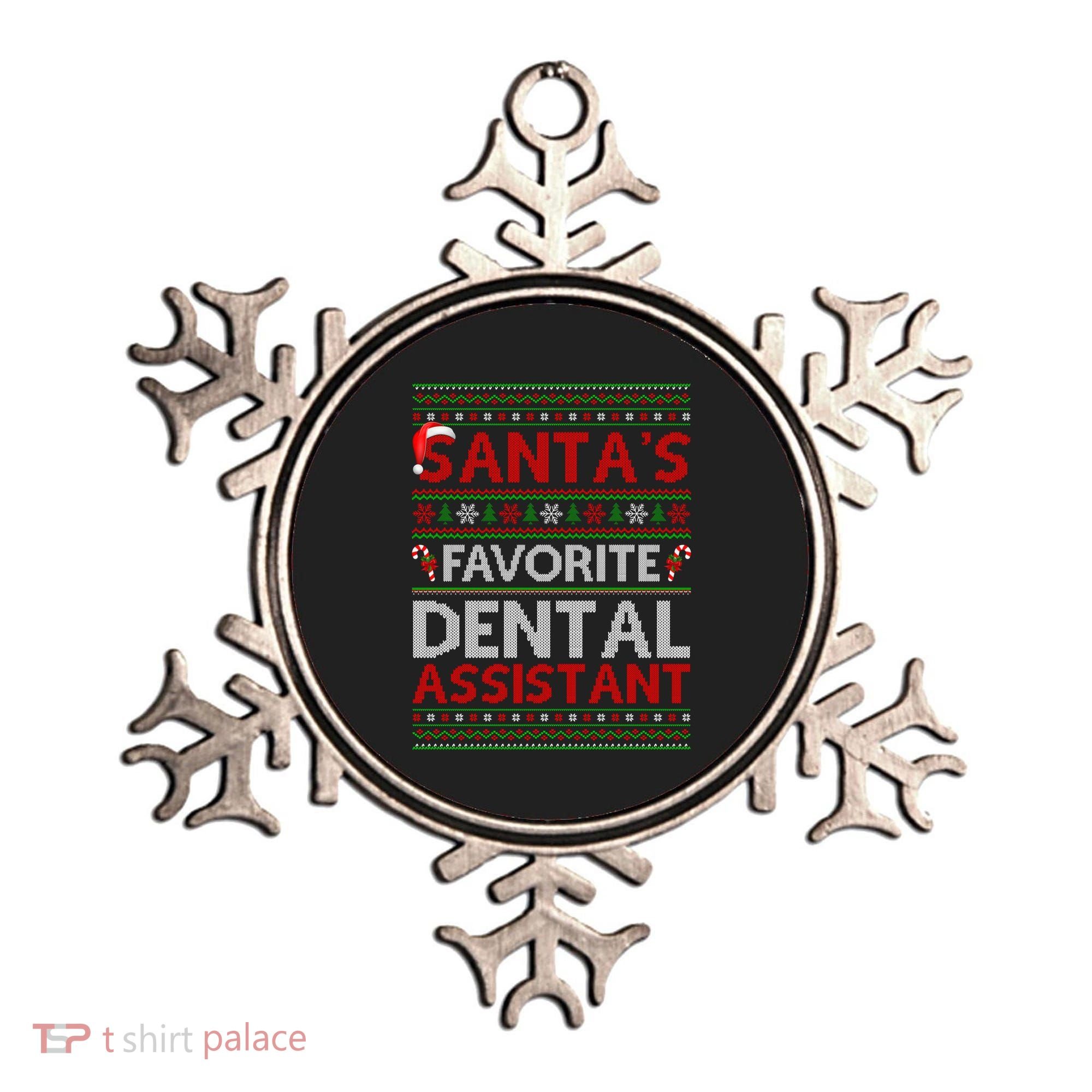 Ugly Xmas SantaS Favorite Dental Assistant Christmas Cool Gift Ornament