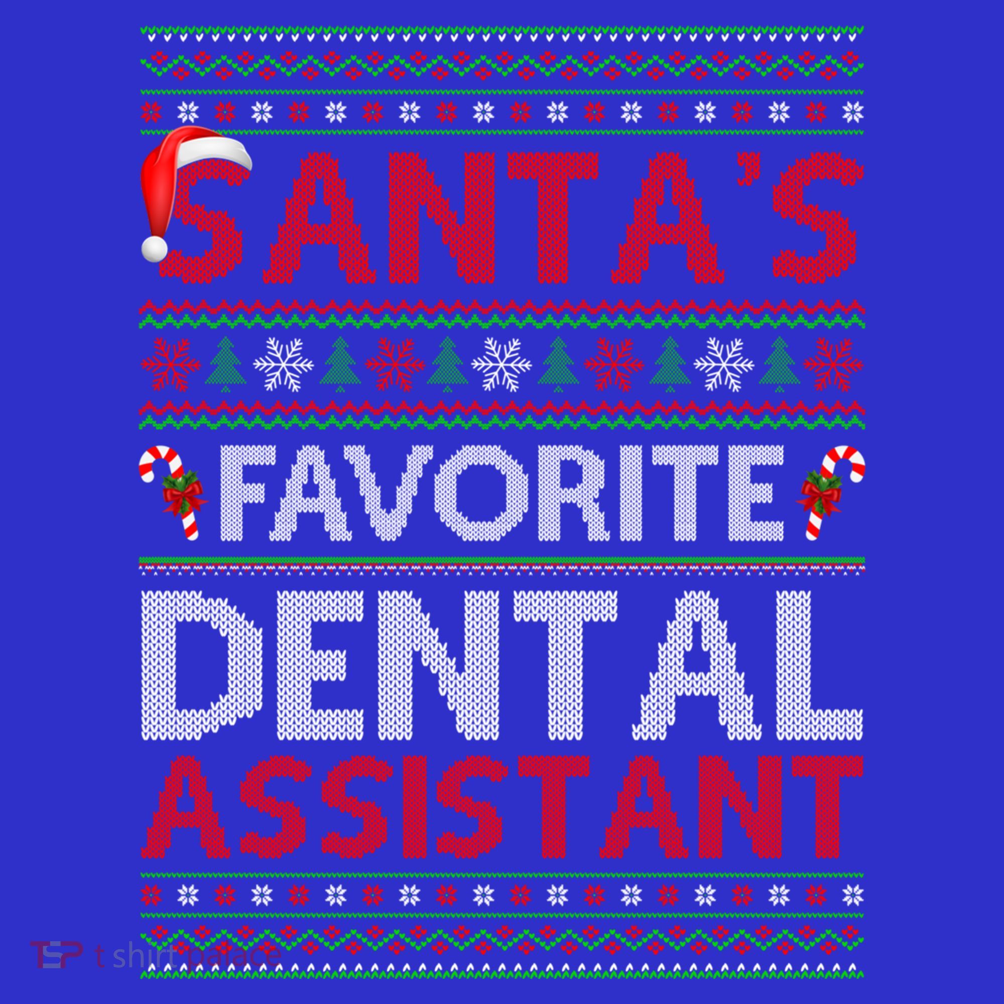 Ugly Xmas SantaS Favorite Dental Assistant Christmas Cool Gift Women's Tank Top