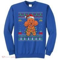 Ugly Xmas Sweater Style Santa Poodle Dog Christmas Gift Sweatshirt thumb 0
