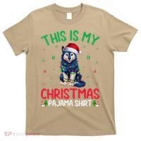 Ugly Xmas Tree Santa Alaskan Klee Kai Dog Christmas Pajama T-Shirt thumb 0