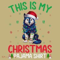 Ugly Xmas Tree Santa Alaskan Klee Kai Dog Christmas Pajama Polo thumb 2