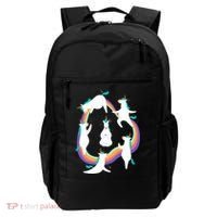 Unicorn Yoga Sun Salutation Poses Rainbow Meme Gift Backpack thumb 0