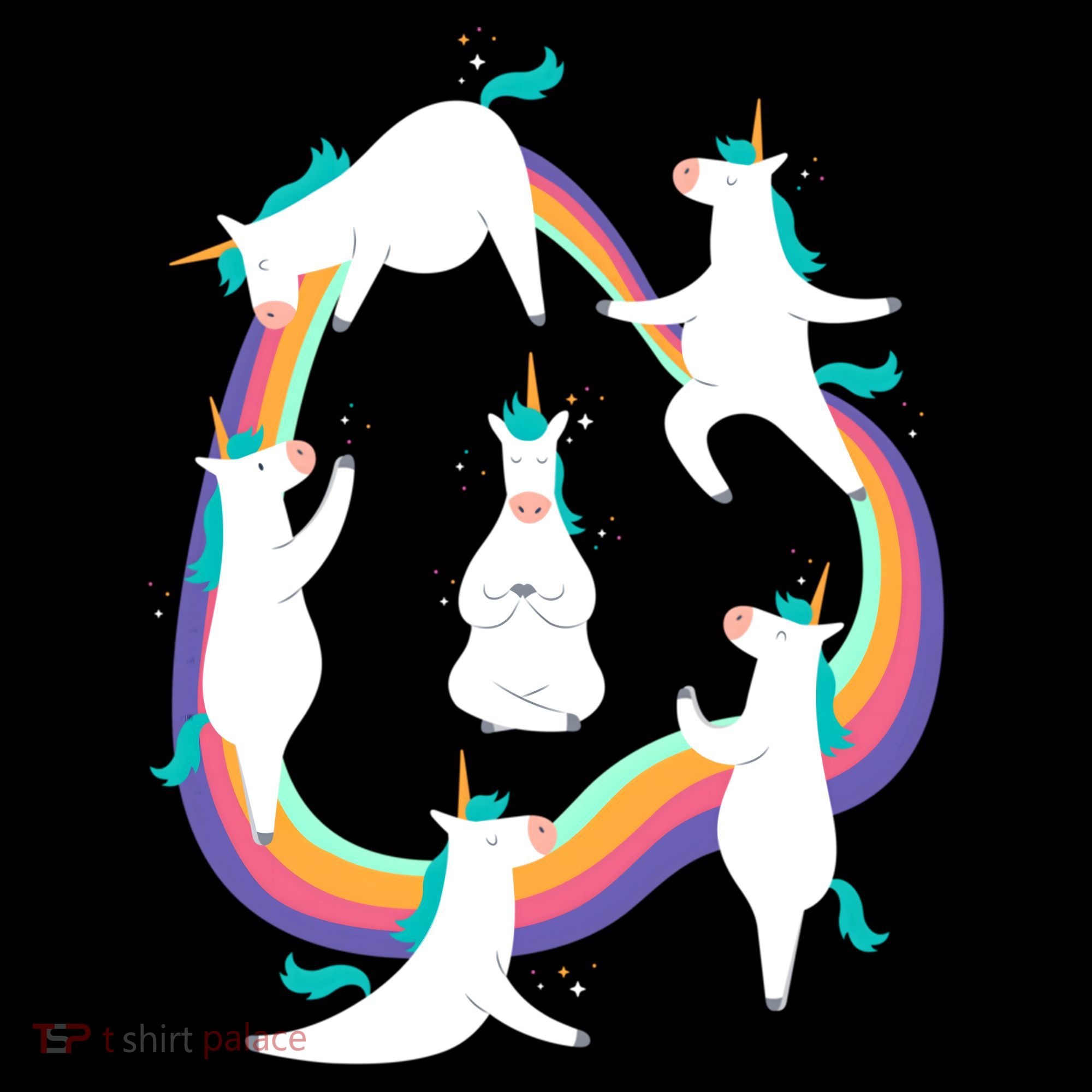 Unicorn Yoga Sun Salutation Poses Rainbow Meme Gift Coffee Mug
