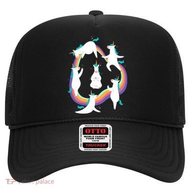 Unicorn Yoga Sun Salutation Poses Rainbow Meme Gift Hat
