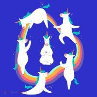 Unicorn Yoga Sun Salutation Poses Rainbow Meme Gift Long Sleeve Shirt thumb 2