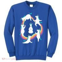 Unicorn Yoga Sun Salutation Poses Rainbow Meme Gift Sweatshirt thumb 0