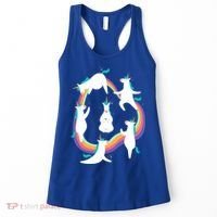 Unicorn Yoga Sun Salutation Poses Rainbow Meme Gift Women's Tank Top thumb 0