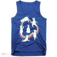 Unicorn Yoga Sun Salutation Poses Rainbow Meme Gift Tank Top thumb 0