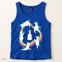 Unicorn Yoga Sun Salutation Poses Rainbow Meme Gift Tank Top thumb 2
