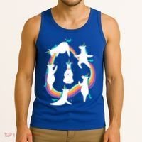 Unicorn Yoga Sun Salutation Poses Rainbow Meme Gift Tank Top thumb 3