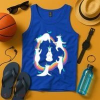 Unicorn Yoga Sun Salutation Poses Rainbow Meme Gift Tank Top thumb 4