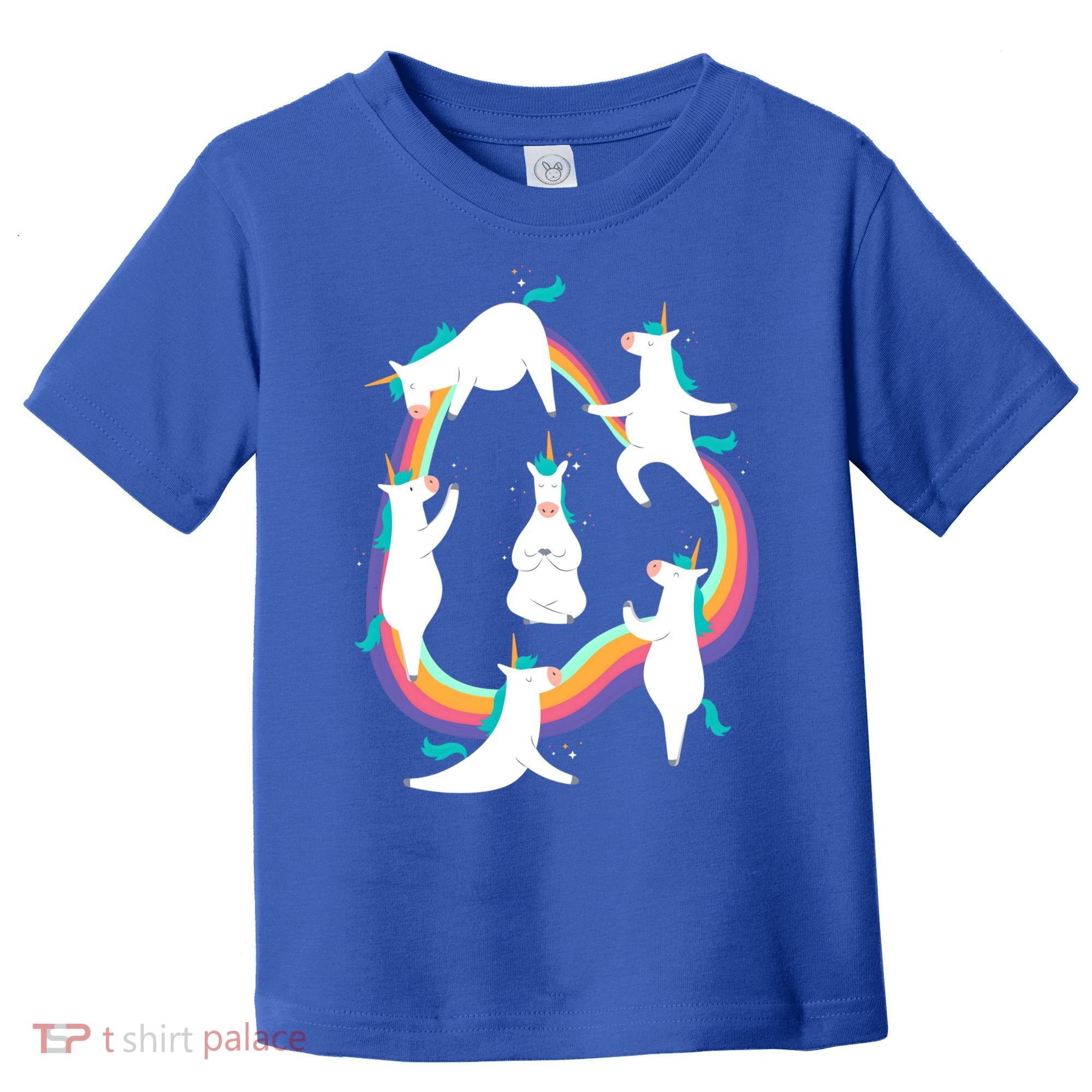 Unicorn Yoga Sun Salutation Poses Rainbow Meme Gift Toddler T-Shirt