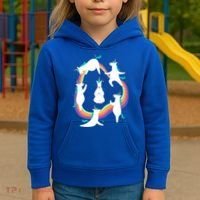 Unicorn Yoga Sun Salutation Poses Rainbow Meme Gift Kids Hoodie thumb 3