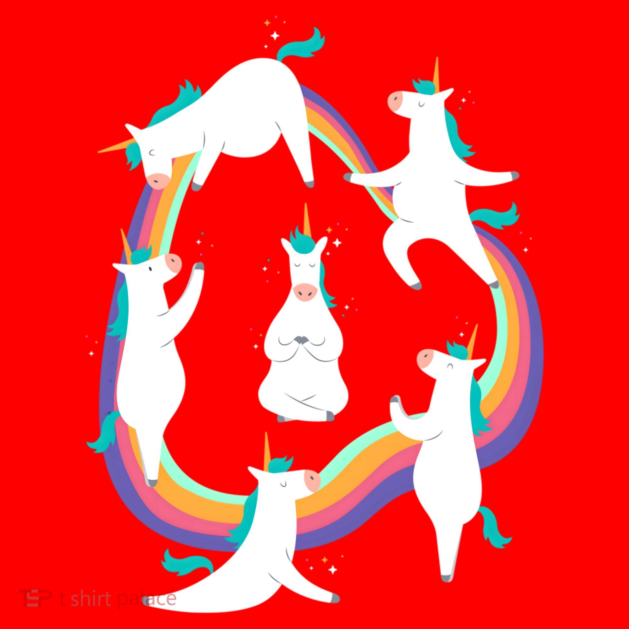 Unicorn Yoga Sun Salutation Poses Rainbow Meme Gift Santa Hat