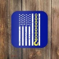 Usa Yellow Thin Line Hook Tow Truck American Driver Gift Coaster thumb 0