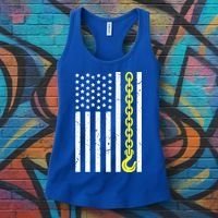 Usa Yellow Thin Line Hook Tow Truck American Driver Gift Women's Tank Top thumb 3