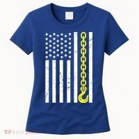 Usa Yellow Thin Line Hook Tow Truck American Driver Gift Women's T-Shirt thumb 0