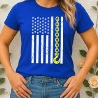Usa Yellow Thin Line Hook Tow Truck American Driver Gift Women's T-Shirt thumb 2