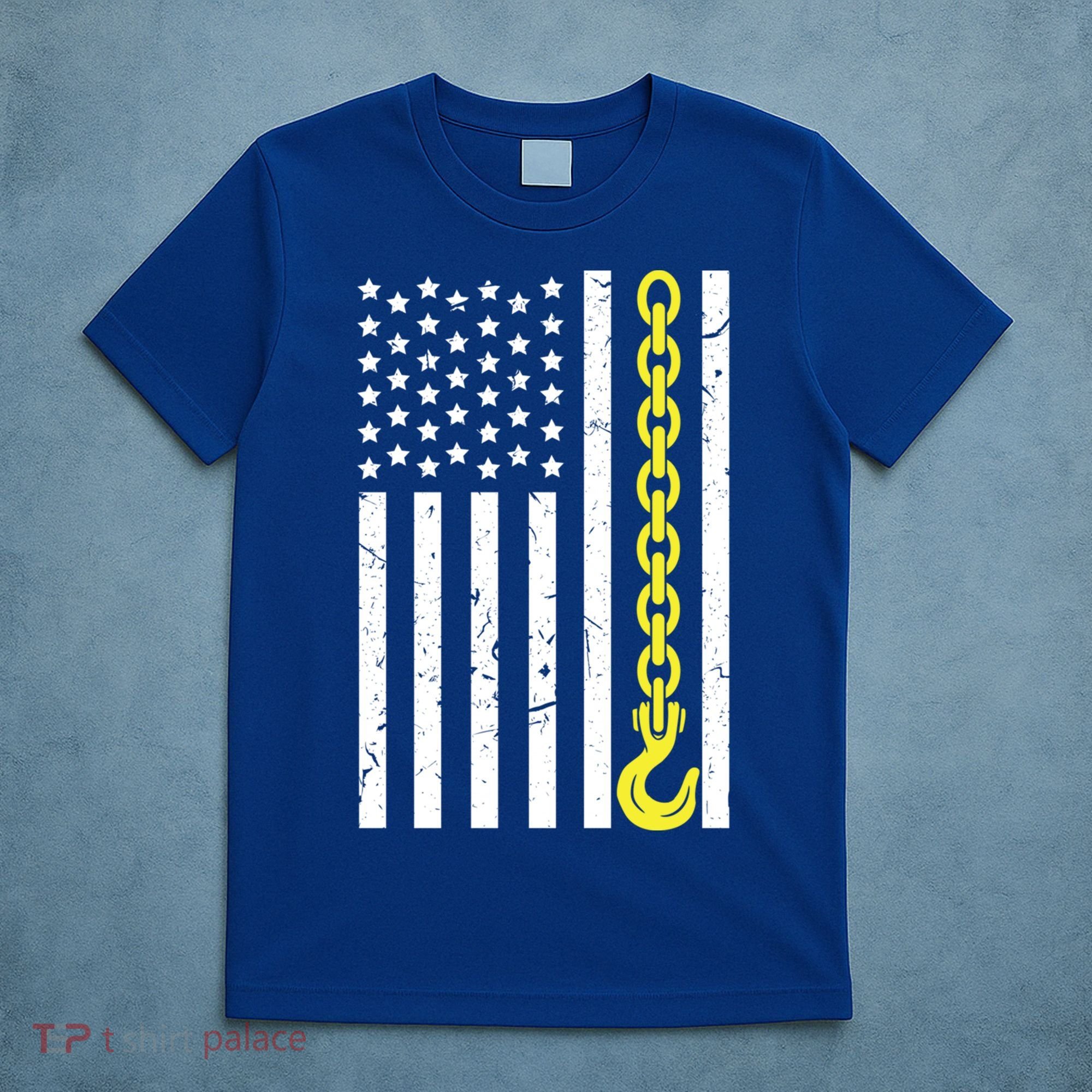 Usa Yellow Thin Line Hook Tow Truck American Driver Great Gift T-Shirt