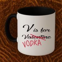 V Is For Valentine Vodka Coffee Mug thumb 2