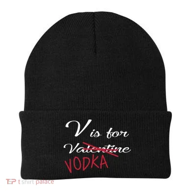 V Is For Valentine Vodka Beanie