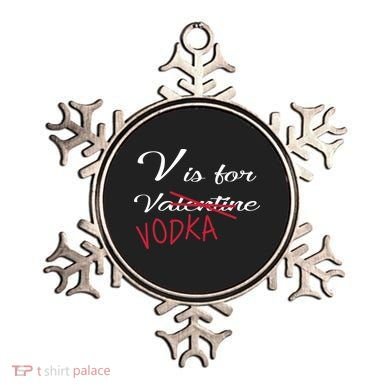 V Is For Valentine Vodka Ornament