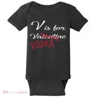 V Is For Valentine Vodka Baby Bodysuit thumb 0