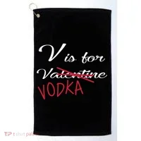 V Is For Valentine Vodka Golf Towel thumb 0