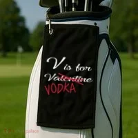 V Is For Valentine Vodka Golf Towel thumb 2