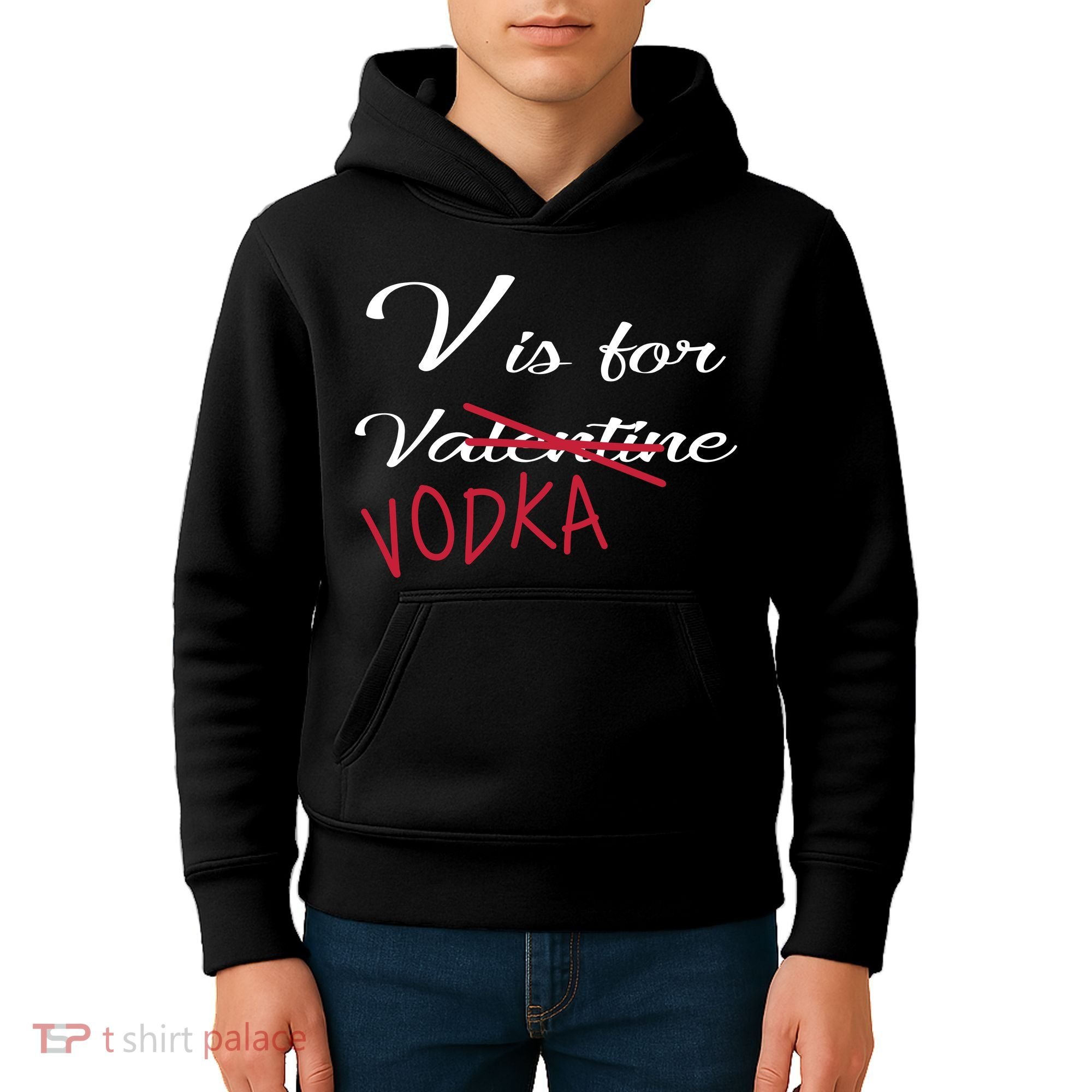 V Is For Valentine Vodka Kids Hoodie