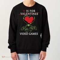V Is For Video Games Anti Valentines Women's Sweatshirt thumb 0