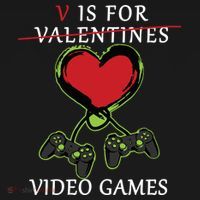 V Is For Video Games Anti Valentines Long Sleeve Shirt thumb 2