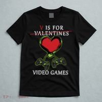 V Is For Video Games Anti Valentines T-Shirt thumb 5