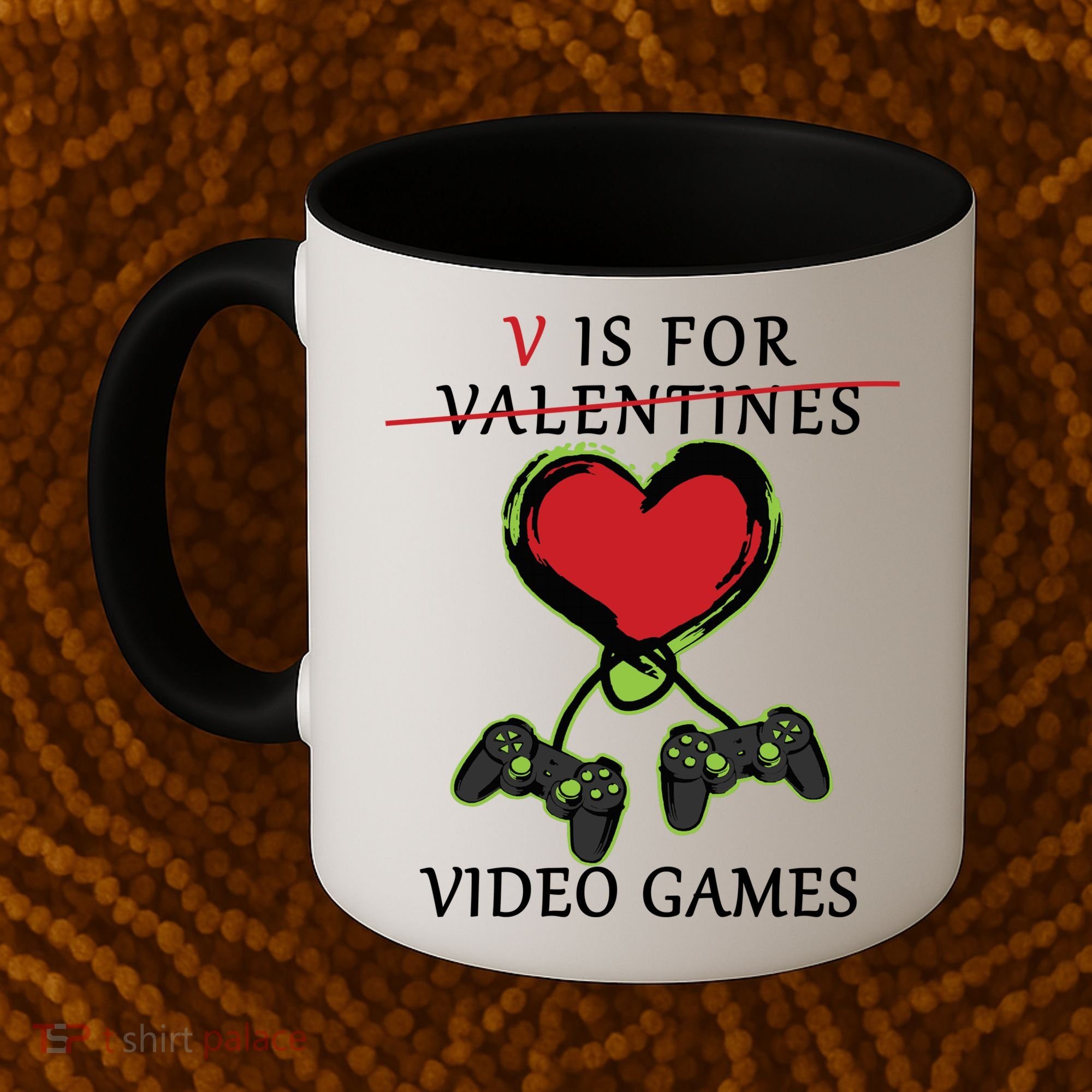 V Is For Video Games Anti Valentines Coffee Mug