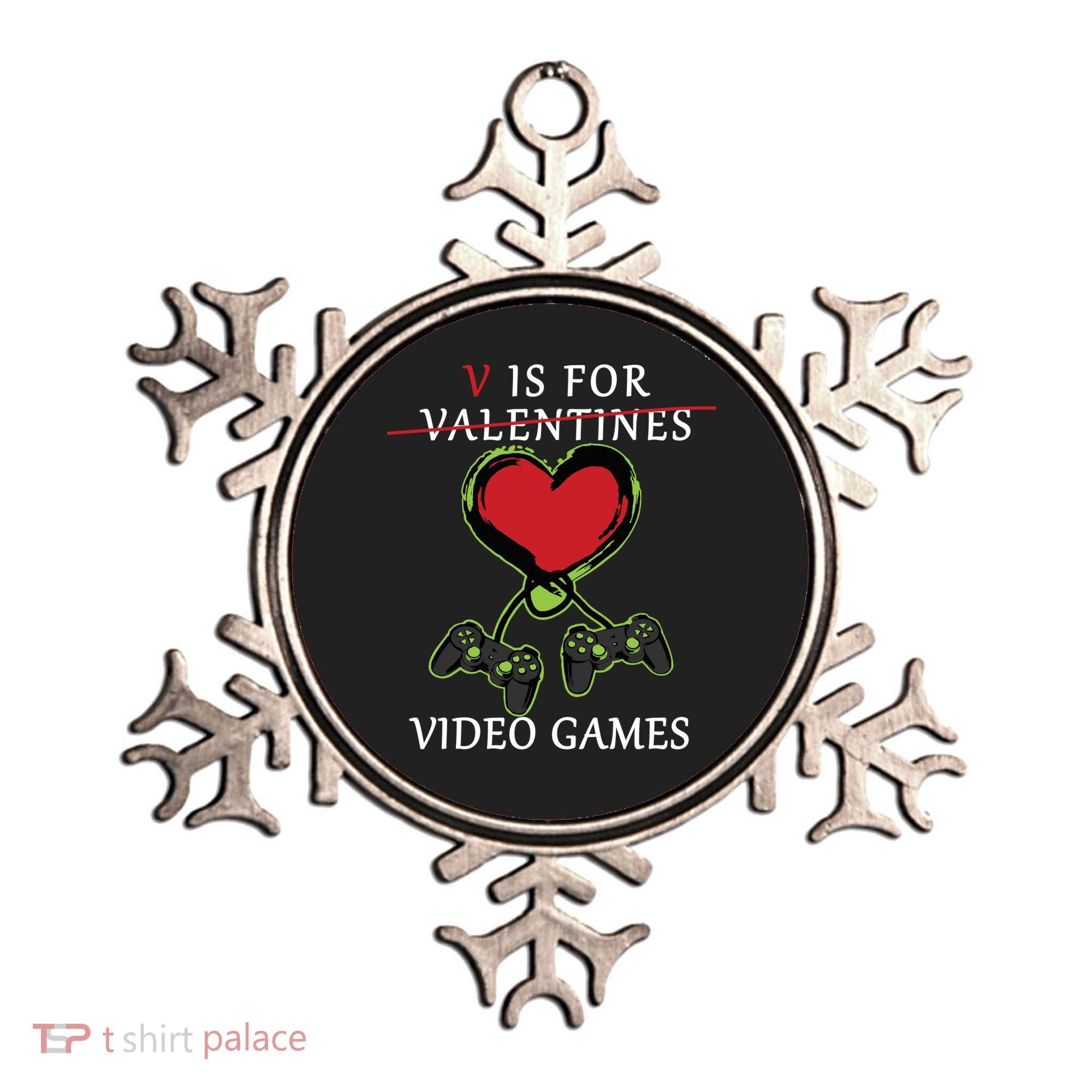 V Is For Video Games Anti Valentines Ornament
