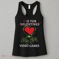 V Is For Video Games Anti Valentines Women's Tank Top thumb 3