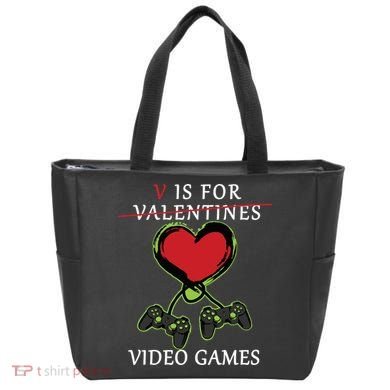 V Is For Video Games Anti Valentines Tote Bag