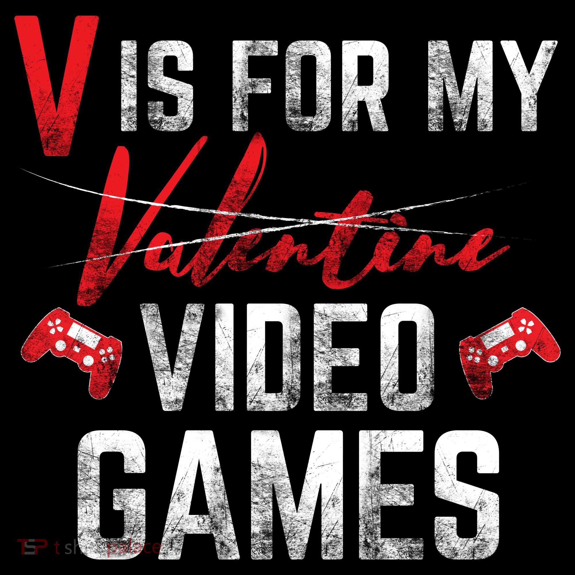 V Is For Video Games Funny Valentines Day Women's Hoodie