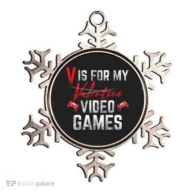 V Is For Video Games Funny Valentines Day Ornament