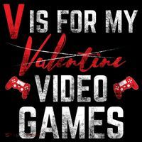 V Is For Video Games Funny Valentines Day Women's Tank Top thumb 5