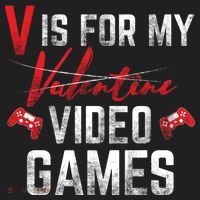 V Is For Video Games Funny Valentines Day Hat thumb 2