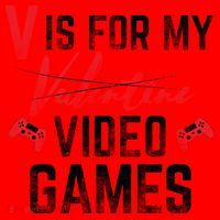 V Is For Video Games Funny Valentines Day Santa Hat thumb 1