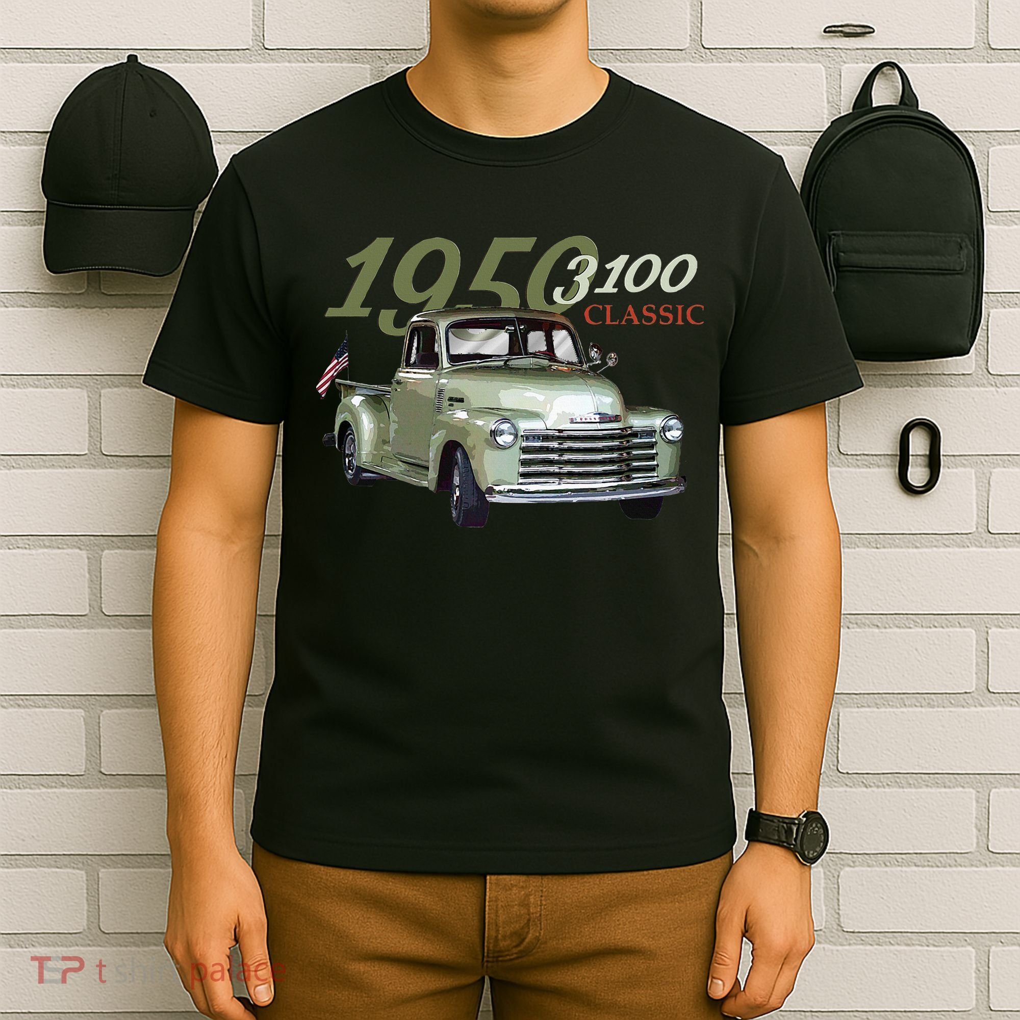 Vintage 1950 3100 Pickup Truck Car Guys Classic Trucks T-Shirt