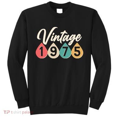 Vintage 1975 50th Birthday Retro Teardrop Design Sweatshirt