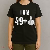 Vintage 1969 50th Birthday Shirt I Am 49 Plus Middle Finger T-Shirt thumb 4