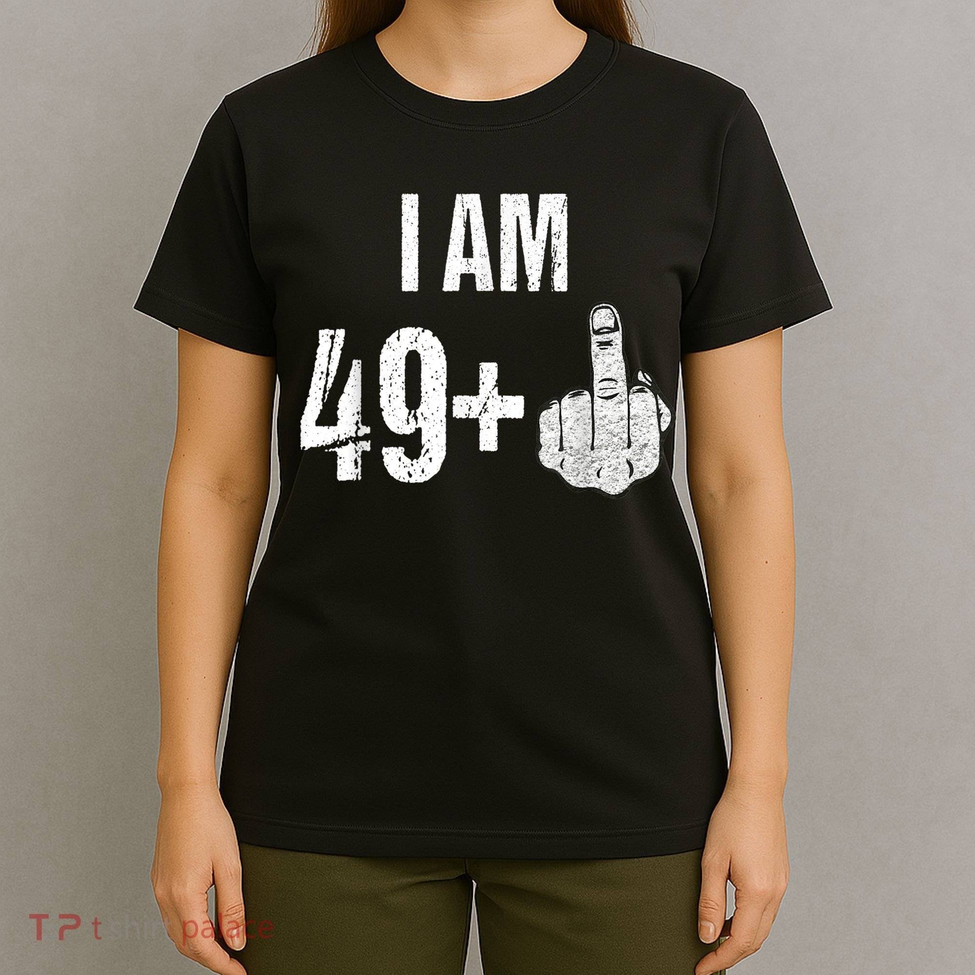 Vintage 1969 50th Birthday Shirt I Am 49 Plus Middle Finger T-Shirt