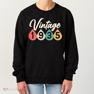 Vintage 1935 90th Birthday Retro Teardrop Design Women's Sweatshirt
