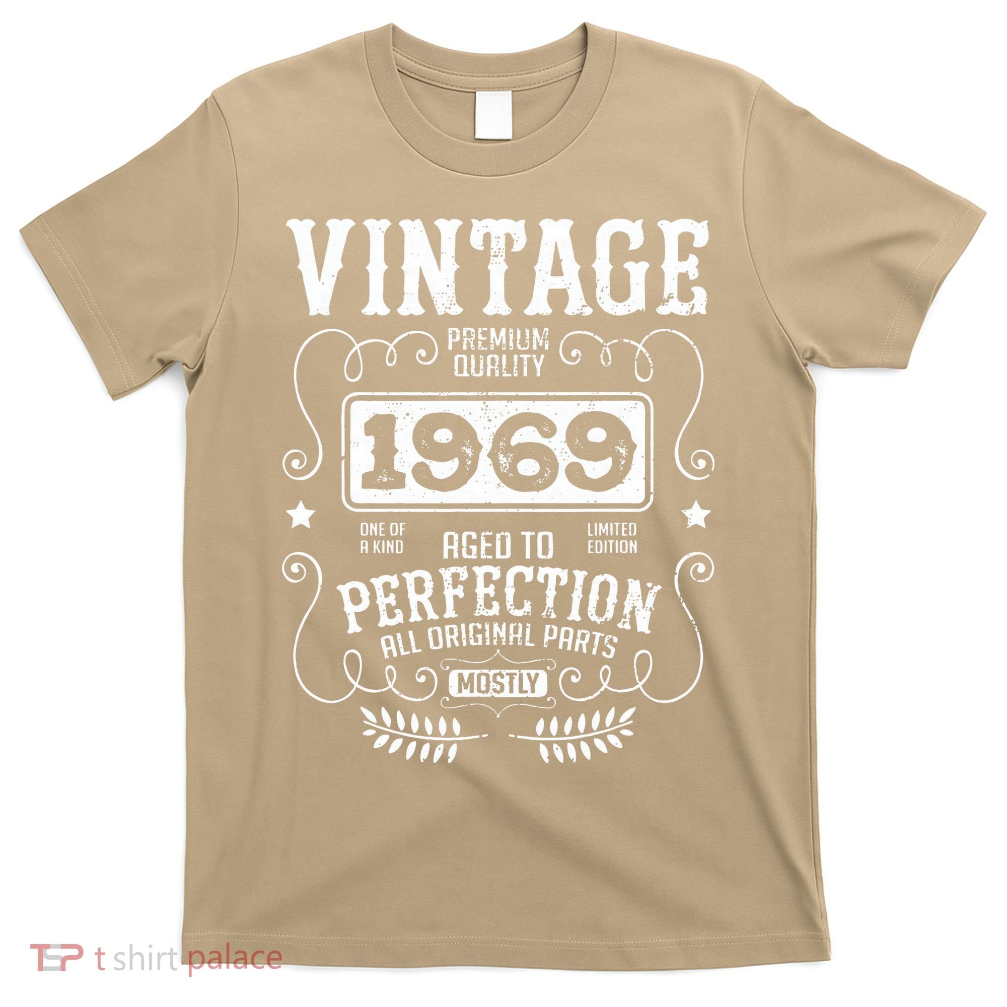 VINTAGE 1969 Birth Year Birthday Funny Quotes Retro Graphic T-Shirt