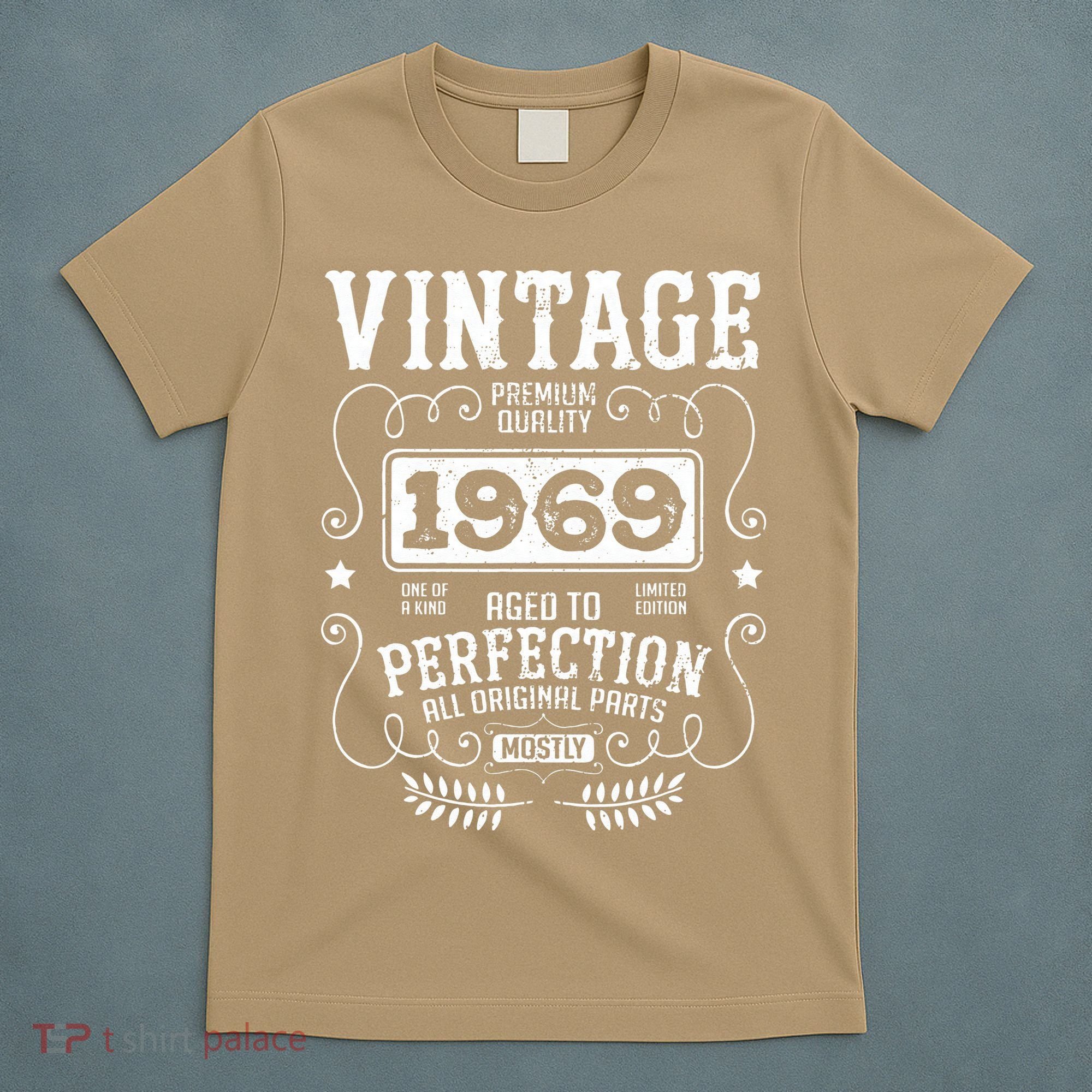 VINTAGE 1969 Birth Year Birthday Funny Quotes Retro Graphic T-Shirt